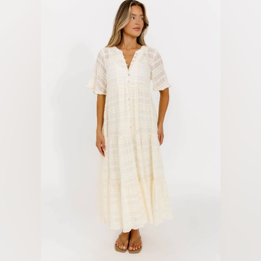 NWT Worth Collective Kristin Tiered Woven Maxi Dress - Bump Friendly